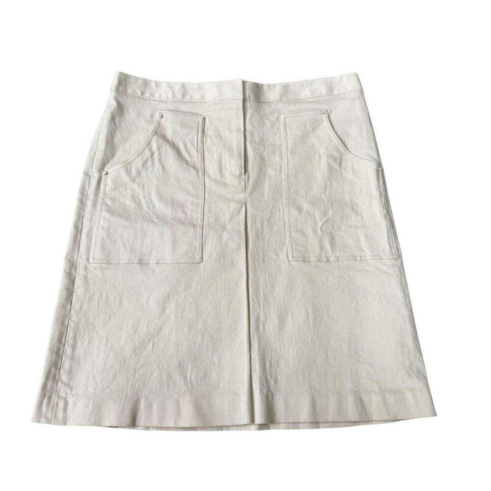 Tory Burch cotton beige a-line skirt size 6